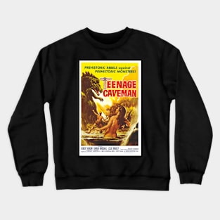 Classic Science Fiction Movie Poster - Teenage Caveman Crewneck Sweatshirt